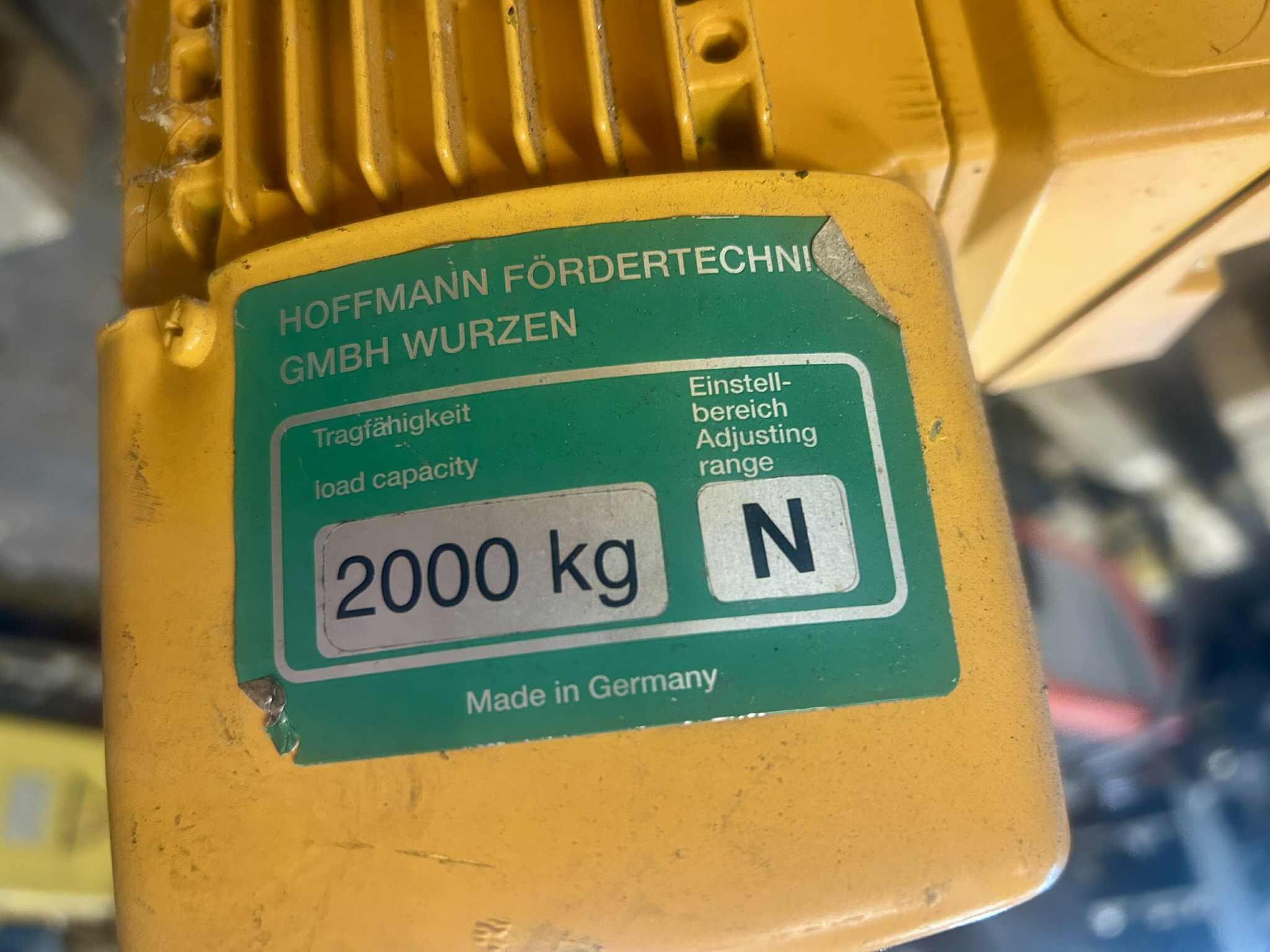 Elektriline kett-telfer LIFTKET STAR 1,25 t (Hoffmann Fördertechnik, Saksamaa) - väga heas korras - Image 4